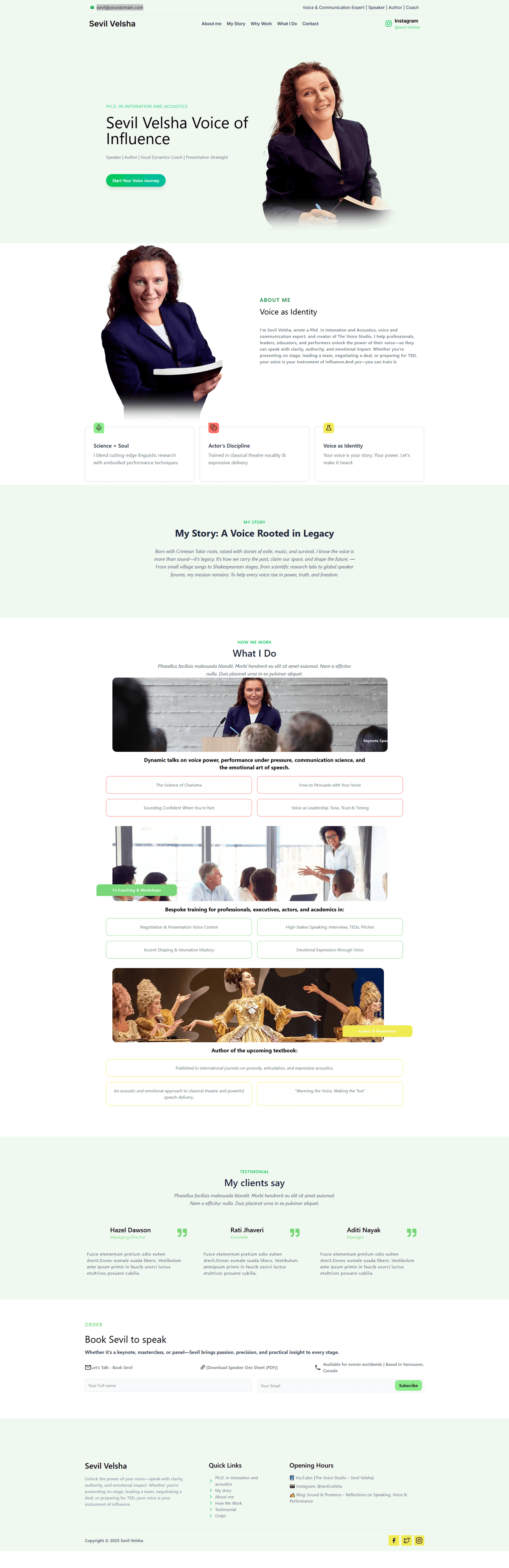 Sevil Velsha — Voice of Influence