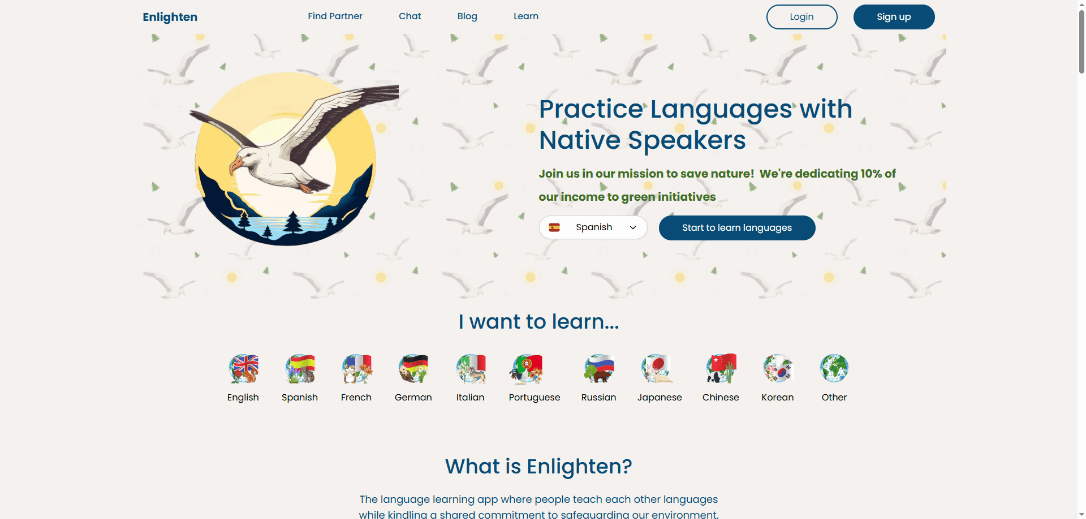 Enlighten Language Exchange Platform