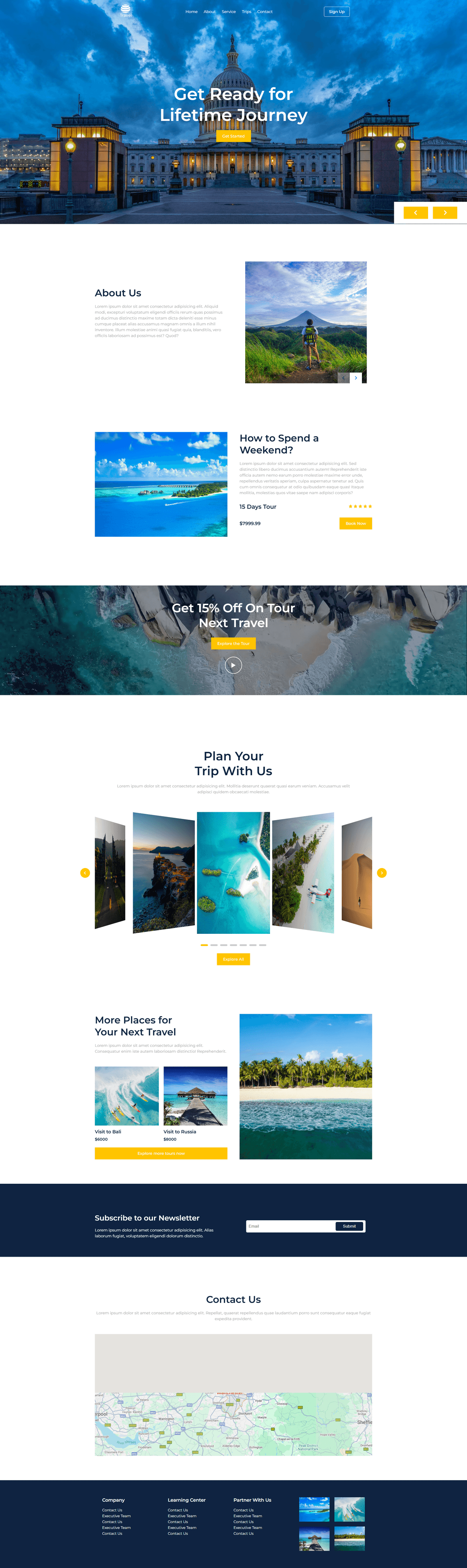Travel & Tour Website Ui